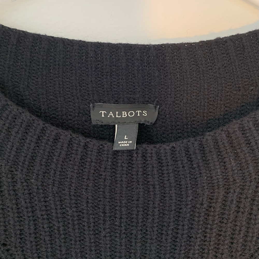 Talbots Wool Blend Ribbed Cable Tunic Sweater - Picture 6 of 7